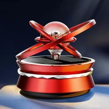 Автомобильный освежитель воздуха, вращающийся удаления запаха, алюминиевый сплав, магнитная левитация, планета, держатель для духов золотистый