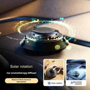 Автомобильный освежитель воздуха Yousheng на солнечной энергии, автоматический вращающийся долговечный ароматизатор для очистки воздуха, автоматический диффузор для ароматерапии, орнамент, аксессуары для салона автомобиля