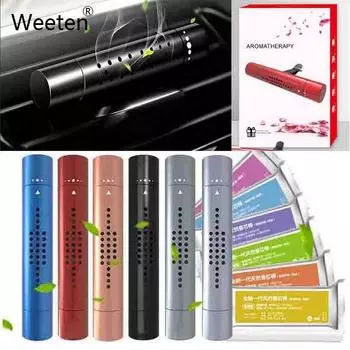 Автомобильный освежитель воздуха, запах в салоне автомобиля, вентиляционное отверстие, духи, парфюмерный ароматизатор для автомобильного интерьера, аксессуары для выпуска воздуха, автомобильный зажим для ароматерапии With Package+5pcs stick серебряный