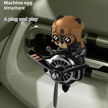 Автомобильный освежитель воздуха, запах в стиле, вентиляционное отверстие, диффузор для духов, медведь-пилот, вращающийся пропеллер, ароматические освежители воздуха, клип-парфюм