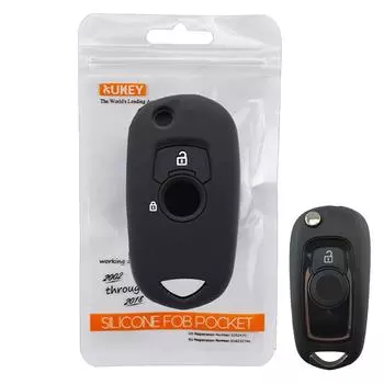 Автомобильный откидной чехол для ключей, чехол-брелок для Opel Vauxhall Astra K Corsa E, силиконовый чехол с дистанционным управлением, резиновый автомобильный держатель без ключа чёрный