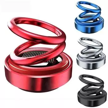 Автомобильный парфюм на солнечной энергии, двойной контур, поворотная подвеска, приборная панель, сиденье, освежитель воздуха, автодиффузор для ароматерапии серебряный