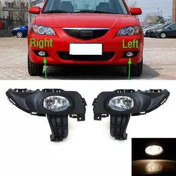 Автомобильный передний бампер, противотуманная фара для Mazda 3 M3 BK 2003, 2004, 2005, 2006, 2007, 2008, 2009, 2010, 1.6L, противотуманная фара с Left