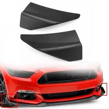 Автомобильный передний бампер Slitter Lip Diffuser Black Rounded Edges For Ford Mustang 2015 2016 2017 Автомобильные аксессуары чёрный