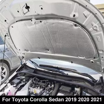 Автомобильный передний капот звукоизоляция двигателя теплоизоляция хлопковая прокладка звукоизоляция для Toyota Corolla Sedan 2019-2024 автомобильные аксессуары амортизационный капот серебряный
