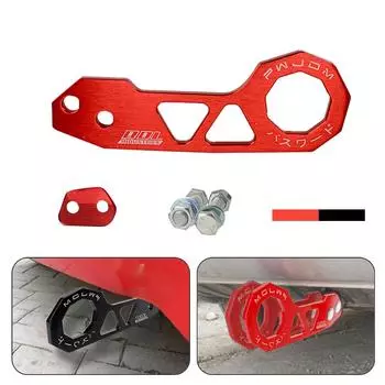 Автомобильный передний крюк для прицепа из алюминиевого сплава AK-8108, ромбический фаркоп, универсальные буксирные инструменты для JDM красный