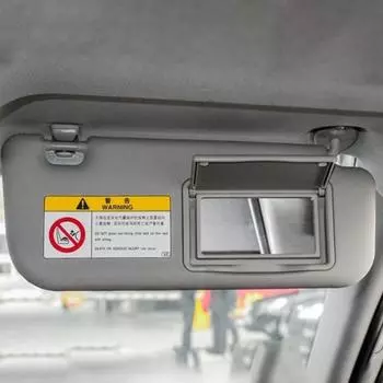Автомобильный передний левый правый солнцезащитный козырек с зеркалом для макияжа, устойчивый к УФ-излучению и теплу Left серый