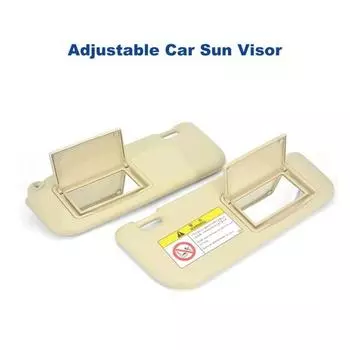 Автомобильный передний левый правый солнцезащитный козырек с зеркалом для макияжа, устойчивый к УФ-излучению и теплу Left серый