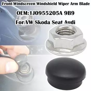 Автомобильный передний рычаг стеклоочистителя, гайка, винт, крышка кролика для VW Golf 4 5 6 7 1J 5K 1997 1998 1999 2000 2001 2002 2003 2004-2016 1 Kit