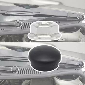 Автомобильный передний рычаг стеклоочистителя, гайка, винт, крышка болта для VW New Beetle 1999-2011 Bora A4 Jetta A5 A6 Caddy 2K Passat CC EOS 2Pcs Cap