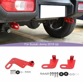Автомобильный передний задний бампер, буксировочный крюк для прицепа, железные автомобильные аксессуары для Suzuki Jimny, 2019, буксирные стержни Front
