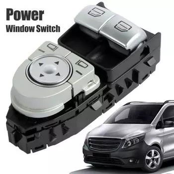 Автомобильный переключатель стеклоподъемника для Vito W447 2015-2018 Пластиковая кнопка переключателя стеклоподъемника Электрический переключатель управления стеклоподъемником для автомобиля Авто чёрный