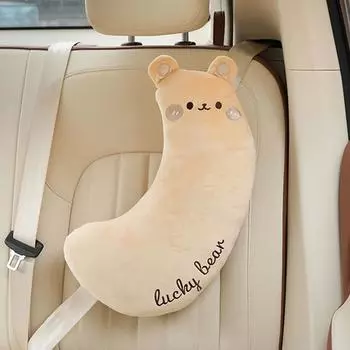 Автомобильный плечевой ремень, утолщенная мягкая подушка, чехол для ремня безопасности автомобиля, милый мультяшный детский автомобильный подушка на плечо чёрный