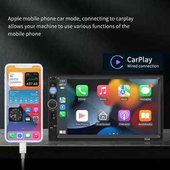 Автомобильный плеер Acodo MP5 7010, проводной Carplay, Android Auto, 2din, 7 дюймов, Mirrorlink, Bluetooth, подключение TF FM для Toyota Honda