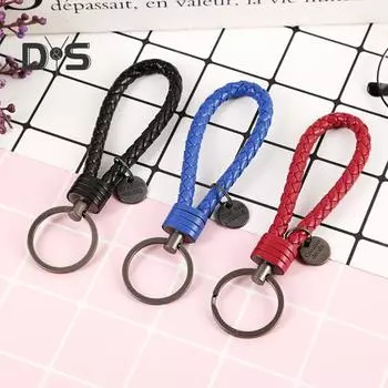 Автомобильный плетеный брелок ручной работы из цинкового сплава, брелок для ключей, женская сумка, подвеска, брелок, модные аксессуары розы красного