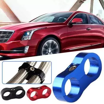 Автомобильный плетеный шланговый сепаратор с 2 отверстиями, зажим для масляной линии, фитинг-кронштейн, адаптер AN10 чёрный