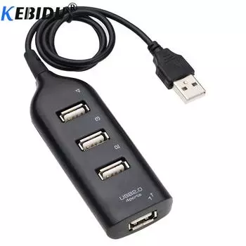 Автомобильный Plug And Play Разветвитель розетки 4 порта USB 2.0 концентратор 4 порта Разветвитель для ПК Телефон DVR Зарядка Адаптер питания для домашнего офиса белый