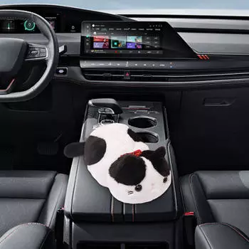 Автомобильный плюшевый держатель для салфеток, мультяшный кот, чехол, украшение интерьера, поднос, коробка Black White