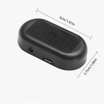 Автомобильный поддельный светильник безопасности на солнечной энергии, имитация манекена, сигнализация, беспроводное предупреждение, противоугонная лампа, светодиодная мигающая имитация красный