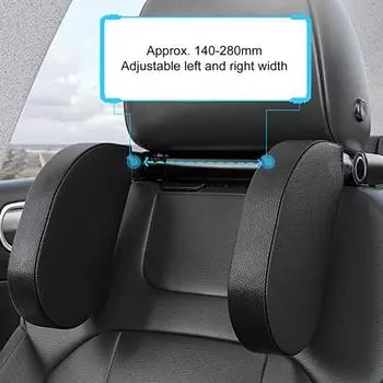 Автомобильный подголовник с мягким крючком, регулируемый, эргономичный, универсальный, сплошная защита шеи, улучшенный цвет чёрный
