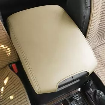 Автомобильный подлокотник, центральная подушка, поручень, накладка из микрофибры, кожаный коврик для Toyota Land Cruiser Prado 150 2011 2012 бежевый