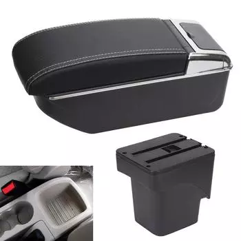 Автомобильный подлокотник для Ford Focus MK2, модернизированный ящик для хранения, автомобильные аксессуары, выдвижной, 2005-2011 гг. чёрный