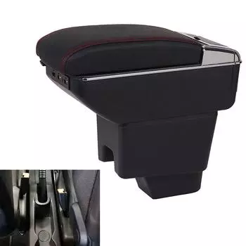 Автомобильный подлокотник для Renault Captur Kaptur 2014-2018, подлокотник, модернизированный ящик для хранения, автомобильные аксессуары, выдвижной чёрный