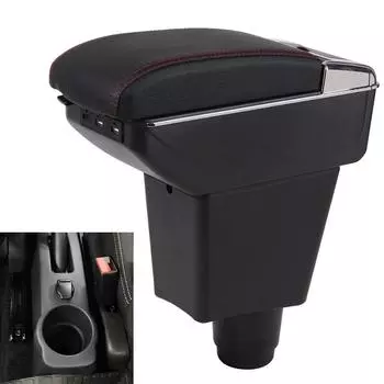 Автомобильный подлокотник для Renault Logan, подлокотник, модернизированный ящик для хранения, автомобильные аксессуары, выдвижной чёрный
