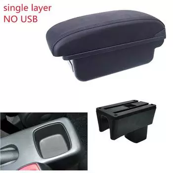 Автомобильный подлокотник для Suzuki Swift 2005-подлокотник, автомобильные аксессуары, внутренняя коробка для хранения, модернизированные детали USB 2011 2014 2017 B1 Black red 3USB