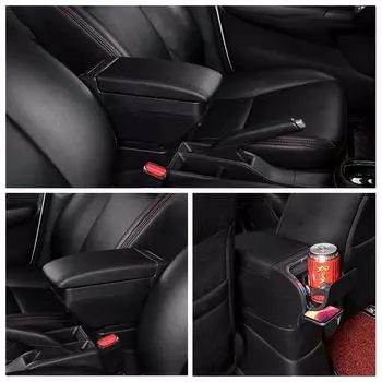 Автомобильный подлокотник для Suzuki Swift 2005-2023, подлокотник, модернизированный ящик для хранения, автомобильные аксессуары, выдвижной чёрный