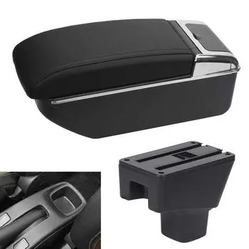 Автомобильный подлокотник для SUZUKI SX4 2011-2022, модернизированный ящик для хранения, автомобильные аксессуары, выдвижной двухслойный чёрный