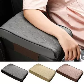 Автомобильный подлокотник, коврик из пены с эффектом памяти, удобный водонепроницаемый широкий коврик для подлокотника для автомобиля, внедорожника, грузовика S чёрный