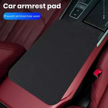 Автомобильный подлокотник, ящик для хранения, коврик для центральной консоли, износостойкий, водонепроницаемый, устойчивый к царапинам, автомобиль чёрный