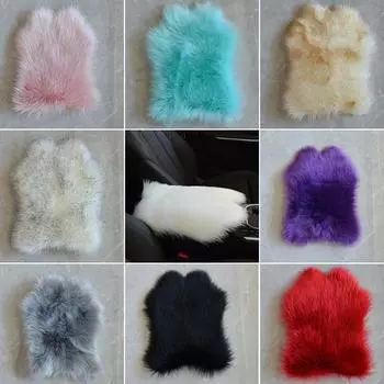 Автомобильный подлокотник с плюшевой подушкой, теплый чехол для центрального подлокотника автомобиля, мягкий чехол, универсальные аксессуары для салона, подлокотник чёрный