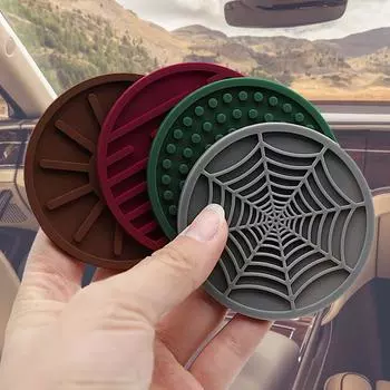 Автомобильный подстаканник для автомобиля, коврик для дверного проема автомобиля, интерьер, внутреннее убранство, принадлежности для всего автомобиля, противоскользящие 4pcs чёрный