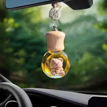 Автомобильный подвесной флакон духов с деревянной крышкой, подвесной освежитель воздуха для зеркала заднего вида, ароматерапия Gulong
