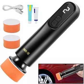 Автомобильный полировальный станок Мини беспроводной полировальный станок для полировки автомобиля, вощение, электрическая шлифовальная машина для ремонта и нанесения воска, полировка 12000 об/мин, 3 скорости, USB