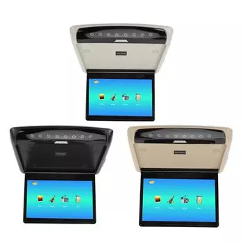 Автомобильный потолочный проигрыватель, ультратонкий 11,6-дюймовый монитор для крыши, экран высокой четкости, угол обзора 170 градусов, для автофургонов, коммерческих транспортных средств чёрный