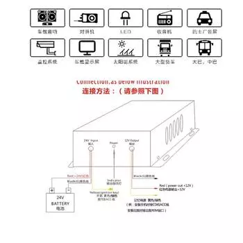 Автомобильный преобразователь напряжения с разъемом прикуривателя 24 В в 12 В, автомобильный редуктор давления 10 А 15 А 20 А