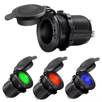 Автомобильный прикуриватель 12 В 24 В Адаптер для мотоциклов, прикуриватель, мульти-розетка для морских лодок, мотоциклов, грузовиков, автофургонов, квадроциклов