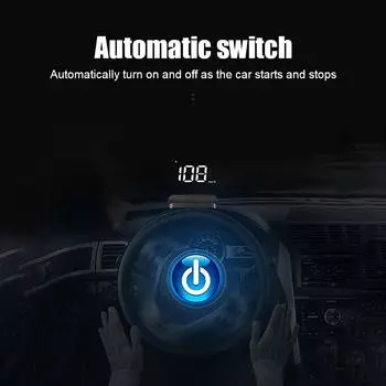 Автомобильный проекционный дисплей Бортовой компьютер Проектор на лобовое стекло Автомобильные аксессуары M1 GPS HUD Проектор системы сигнализации превышения скорости белый