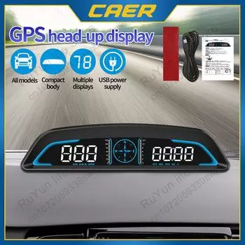 Автомобильный проекционный дисплей, цифровой GPS-спидометр, миль/ч с сигнализацией превышения скорости, предупреждение об усталости водителя, многофункциональный HUD, универсальный для грузовиков