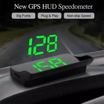 Автомобильный проекционный дисплей HD W1 HUD Проектор на лобовое стекло GPS-система для всех автомобилей Спидометр Автомобильная электроника Аксессуары для установки на головку белый