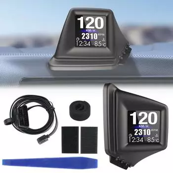 Автомобильный проекционный дисплей с несколькими функциями будильника, высотой, датой, спидометром, универсальным HD-дисплеем BeiDou GPS black