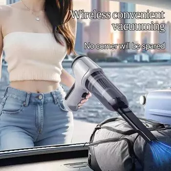 Автомобильный пылесос 95000PA с сильным всасыванием, беспроводной ручной пылесос для уборки, 2 в 1, портативный пылесос для автомобиля и дома розовый