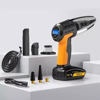 Автомобильный пылесос беспроводной насос для накачивания шин 4 в 1 ручной беспроводной пылесос с сильным всасыванием для автомобилей, велосипедов, надувных игрушек CHINA