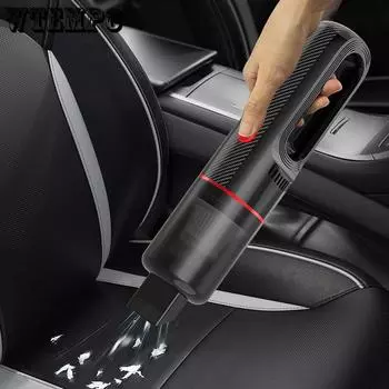 Автомобильный пылесос Беспроводной ручной для рабочего стола Домашний автомобиль Очистка интерьера Мини Портативный Автоматический очиститель вакуума Plug version чёрный