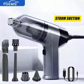 Автомобильный пылесос беспроводной ручной мини мощный пылесос портативный автомобильный пылесос с сильным всасыванием бытовая техника чёрный