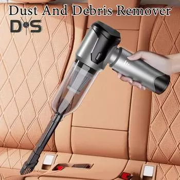 Автомобильный пылесос беспроводной ручной пылесос мощность всасывания 15000 Па пылесос для шерсти домашних животных пыли мусора портативный мини автомобильный пылесос для дома синий