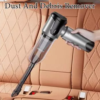 Автомобильный пылесос беспроводной ручной пылесос с мощностью всасывания 15000 Па для уборки шерсти домашних животных, пыли, мусора, портативный мини-пылесос для автомобиля синий